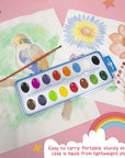 Semi Moist Watercolor w/ Brush 16 Ct.
