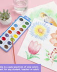 Semi Moist Watercolor w/ Brush 16 Ct.
