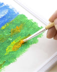 Paint Stencil Brush Round Natural Bristle (4/Pack)