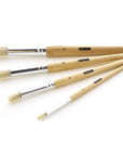 Paint Stencil Brush Round Natural Bristle (4/Pack)