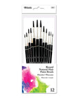 Paint Brush Round Natural Hair (12/Pack)