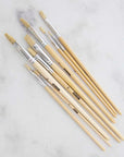 Paint Brush Flat Natural Bristle (9/Pack)
