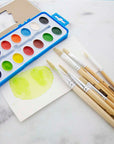 Paint Brush Flat Natural Bristle (9/Pack)