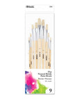 Paint Brush Flat Natural Bristle (9/Pack)