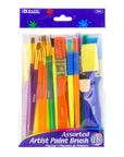 Assorted Nylon and Foam Paint Brush Set (18/Pack)