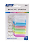 Key Tags with Holder & Label Window (6/Pack)