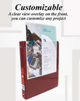 Binder View 0.5" Burgundy 3-Ring w/ 2-Pockets
