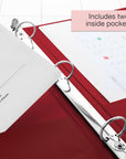 Binder View 0.5" Burgundy 3-Ring w/ 2-Pockets