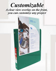 Binder View 1" Green 3-Ring w/ 2-Pockets