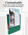 Binder View 1.5" Green 3-Ring w/2-Pockets