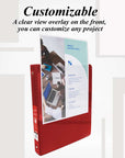 Binder View 1.5" Red 3-Ring w/2-Pockets