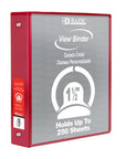 Binder View 1.5" Red 3-Ring w/2-Pockets