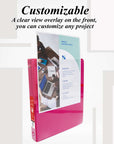 Binder View 1.5" Fuchsia 3-Ring w/ 2-Pockets
