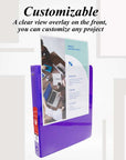 Binder View 1.5" Purple 3-Ring w/ 2-Pockets