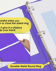 Binder View 1.5" Purple 3-Ring w/ 2-Pockets