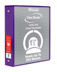 Binder View 1.5" Purple 3-Ring w/ 2-Pockets