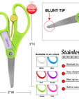 School Scissors 5" Blunt Tip With Name Tag