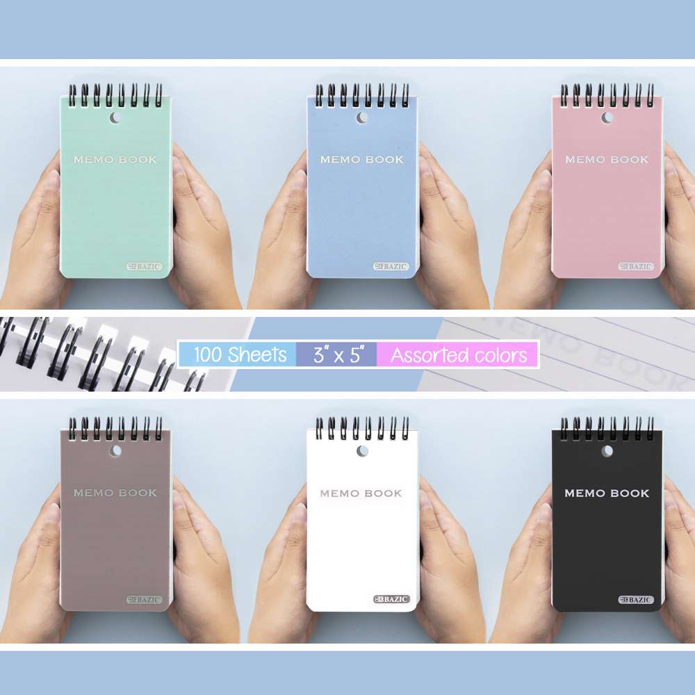 Memo Books Poly Cover Top Bound Spiral 3