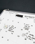 CLASSIQUE Magnetic Dry Erase Calendar Board 11" X 14" w/ Marker & 2 Magnets