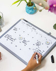 CLASSIQUE Magnetic Dry Erase Calendar Board 11" X 14" w/ Marker & 2 Magnets