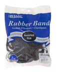 2 Oz./ 56.70 g Assorted Sizes Black Color Rubber Bands