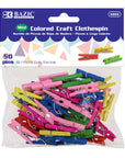 Mini Colored Clothes Pin (50/Pack)