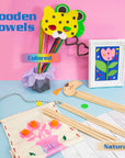 Wooden Dowel Round Multi-Colored 3/16" x 12" (15/Bag)