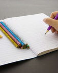 Wood Pencil w/ Eraser Metallic Glitter (8/Pack)