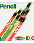 Wood Pencil w/ Eraser Fluorescent (8/pack)