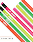 Wood Pencil w/ Eraser Fluorescent (8/pack)