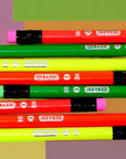 Wood Pencil w/ Eraser Fluorescent (8/pack)