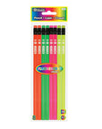 Wood Pencil w/ Eraser Fluorescent (8/pack)