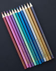 12 Metallic Colored Pencils
