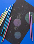 12 Metallic Colored Pencils
