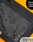 Pencil Pouch 3-Ring Black Color w/ Mesh Window