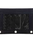 Pencil Pouch 3-Ring Black Color w/ Mesh Window