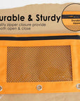 Pencil Pouch 3-Ring Retro Pastel Color w/ Mesh Window