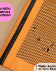 Pencil Pouch 3-Ring Retro Pastel Color w/ Mesh Window