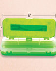 Pencil Case 8" Bright Color Double Deck Organizer Box