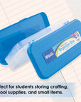 Pencil Case 8" Bright Color Double Deck Organizer Box