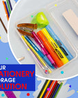 Pencil Case Multipurpose Utility Box - Basix Clear