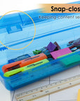 Pencil Case Multipurpose Utility Box Ruler Length - Bright Color