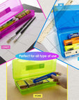 Pencil Case Multipurpose Utility Box Ruler Length - Bright Color