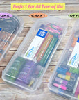 Pencil Case Multipurpose Utility Box Ruler Length - Clear