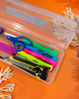 Pencil Case Multipurpose Utility Box Ruler Length - Clear