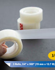 Invisible Tape 3/4" X 500" (3/Pack)