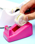 Mini 1" Core Desktop Tape Dispenser w/ (3) 3/4" x 500" Tape Refill