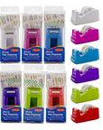 Mini 1" Core Desktop Tape Dispenser w/ (3) 3/4" x 500" Tape Refill