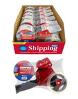 Packaging Tape Dispenser w/ (2) 1.88" X 54.6 Yards Super Clear Tape
