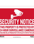 12" X 16" Security Notice Sign